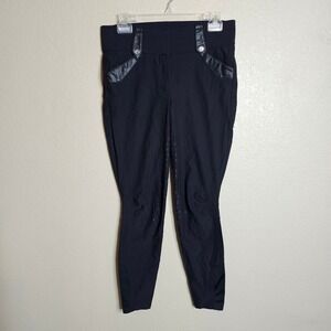 PS of Sweden Black Full Seat Silicone Grip Equestrian Breeches Size 38